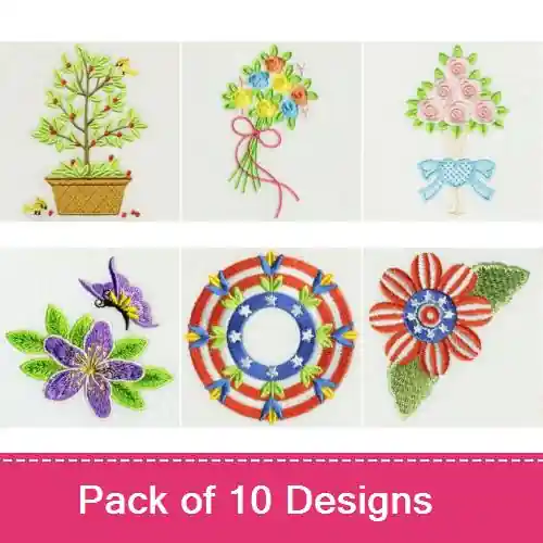 Floral 045 Embroidery design pack by Premium Embroidery, Embroidery Packs on EmbroideryDesigns.com In Demand