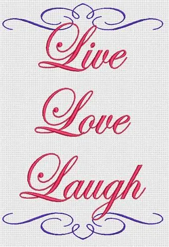 Live Love Laugh Embroidery Design Exclusive