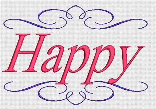 Direct From Manufacturer Happy Embroidery Design