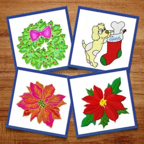 Happy Holidays! Embroidery design pack by Ann The Gran, Embroidery Packs on EmbroideryDesigns.com Time-Limited