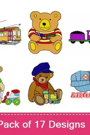 Trains & Locomotives Embroidery design pack by Ann The Gran,  Embroidery Packs on EmbroideryDesigns.com Mega Sale