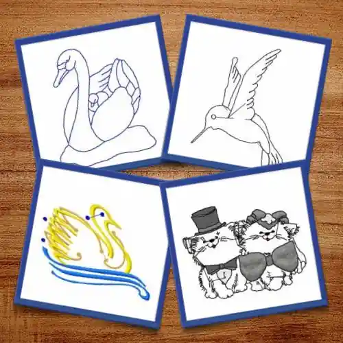Limited Time Animal Outlines Embroidery design pack by Ann The Gran, Embroidery Packs on EmbroideryDesigns.com