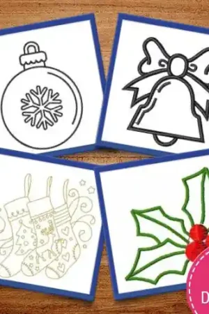 Christmas Outlines Embroidery design pack by Ann The Gran, Embroidery Packs on EmbroideryDesigns.com One Day Deal