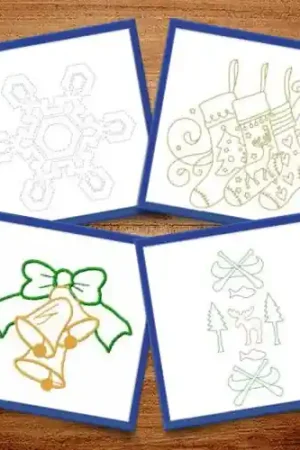 Limited Time Christmas Outlines Embroidery design pack by Ann The Gran, Embroidery Packs on EmbroideryDesigns.com