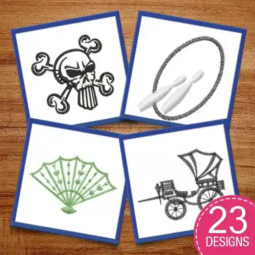 Miscellaneous Outlines Embroidery design pack by Ann The Gran, Embroidery Packs on EmbroideryDesigns.com Best Choice