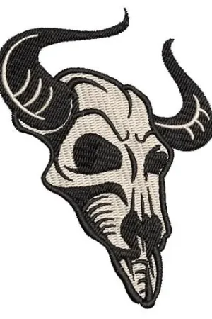 Buffalo Skull Embroidery Design Special Discount