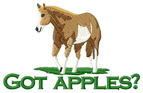 Apple Loving Horse Embroidery Design Top Rated
