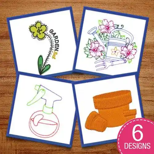 Tiptoe Through The Tulips Embroidery design pack by Ann The Gran, Embroidery Packs on EmbroideryDesigns.com In Demand
