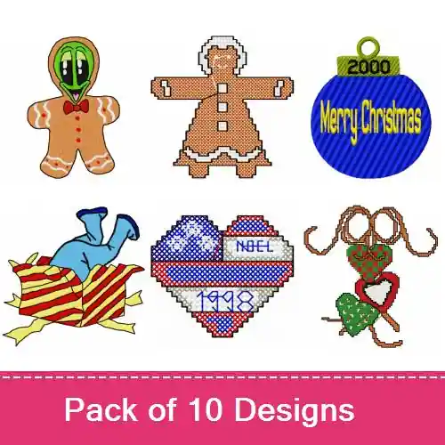 New Arrival Joyful Christmastime Embroidery design pack by Ann The Gran, Embroidery Packs on EmbroideryDesigns.com