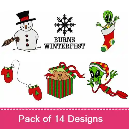 Exclusive Santa Delivers Embroidery design pack by Ann The Gran, Embroidery Packs on EmbroideryDesigns.com