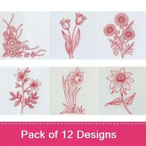 Redwork 047 Embroidery design pack by Premium Embroidery, Embroidery Packs on EmbroideryDesigns.com Best Choice