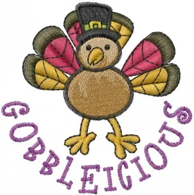 Gobbleicious Embroidery Design Sale
