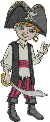 Boy Pirate Embroidery Design Get Yours