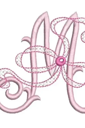Today Only Alpha Ashley M Embroidery Design