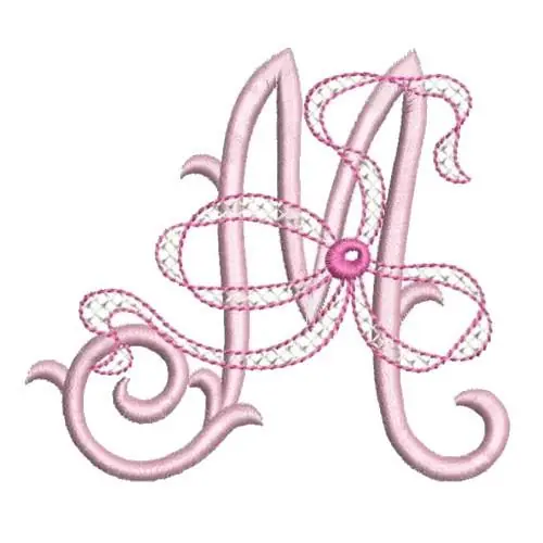 Today Only Alpha Ashley M Embroidery Design