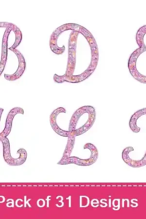 Applique Script Font Embroidery design pack by Needle Passion Embroidery, Embroidery Packs on EmbroideryDesigns.com Buy Online
