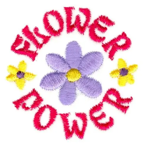 Free Delivery Flower Power Embroidery Design
