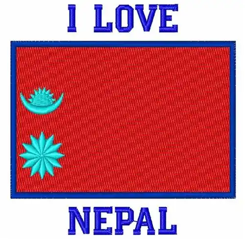 Love Nepal Rectangular Embroidery Design New Release