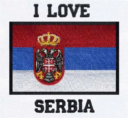 Must Have I love Serbia Embroidery Design