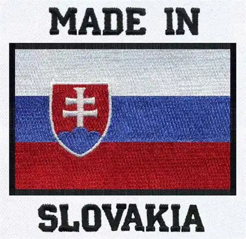 Secure Checkout Made in Slovakia Embroidery Design