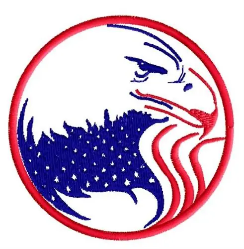 Warranty Included Eagle In A Circle Embroidery Design