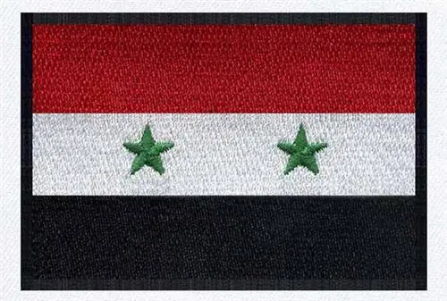 Money Back Guarantee Flag of Syria Embroidery Design