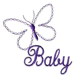 Time-Limited Butterfly Baby Embroidery Design