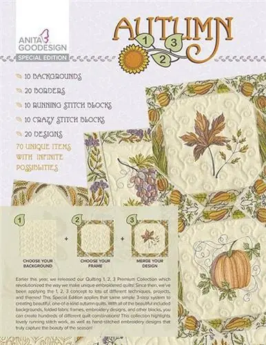 Autumn 123 Embroidery Project Bargain