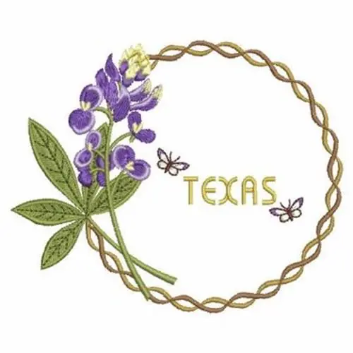 Final Sale Texas Wreath Embroidery Design