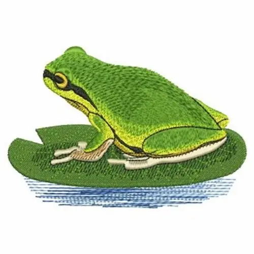 Top Rated FrogOn Lilypad Embroidery Design