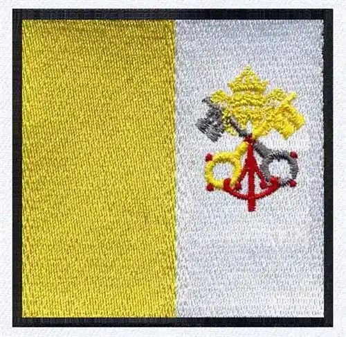 Fast Shipping Flag of Vatican City Embroidery Design