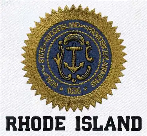 Rhode Island Seal Embroidery Design Time-Limited