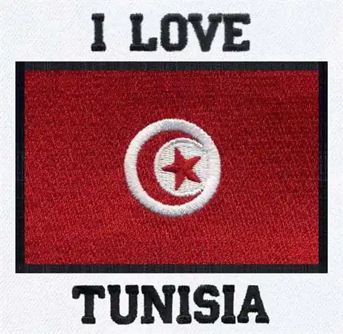 Grab Now I love Tunisia Embroidery Design