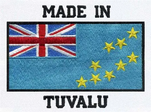 Free Returns Made in Tuvalu Embroidery Design