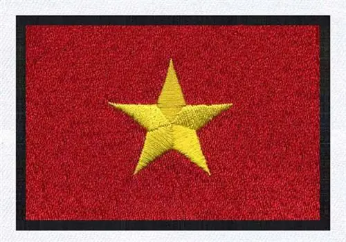 No Minimum Order Flag of Vietnam Embroidery Design