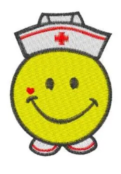 Luxury Nurse Smiley Embroidery Design