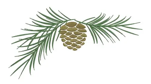 Instant Buy Pinecone Elegance Embroidery Design