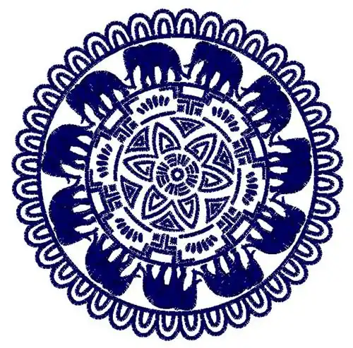 Elephant Mandala Embroidery Design Weekend Sale