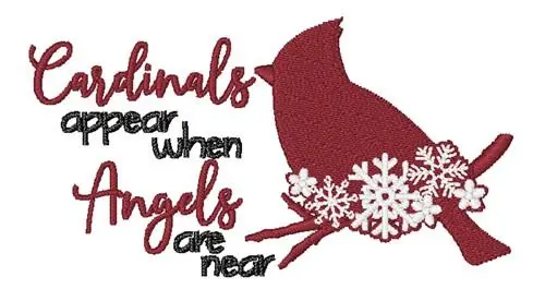 New Release Cardinals Appear Embroidery Design
