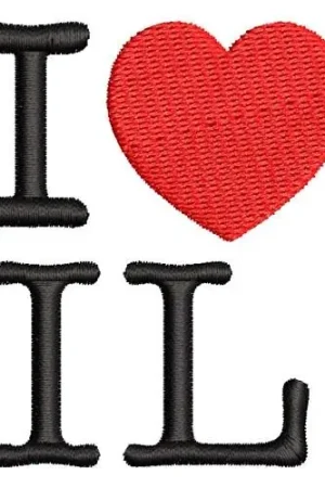 Buy Today I Love Illinois Embroidery Design