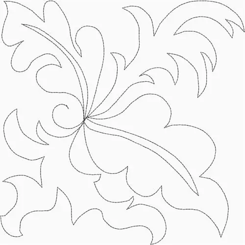 Fresh Stock Quilting Leaf Embroidery Design