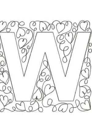 Heart Stipple W Embroidery Design Clearance