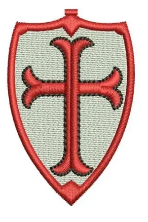 Bulk Order Knights Templar Shield Embroidery Design