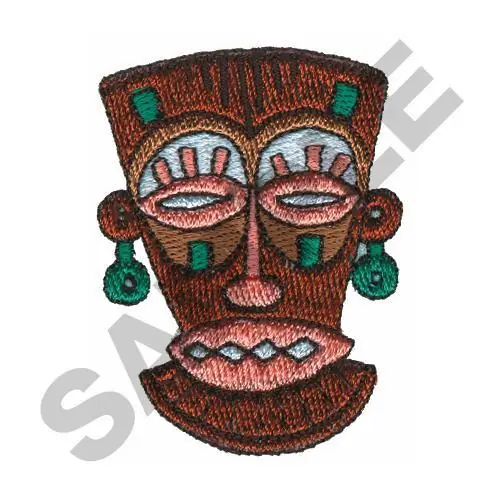 AFRICAN MASK Embroidery Design Genuine