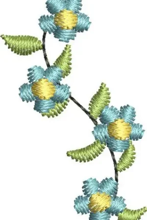 Miniature Floral Spray Embroidery Design Weekend Sale