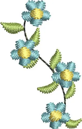 Miniature Floral Spray Embroidery Design Weekend Sale