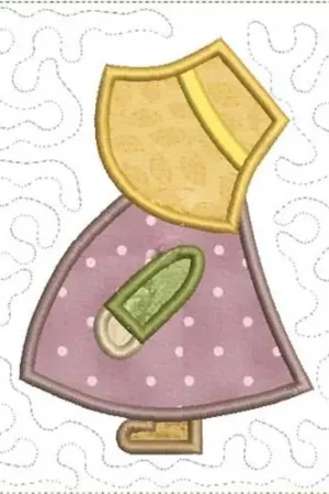 Classic Sun Bonnet Sue Quilt Block Embroidery Design Fan Favorite