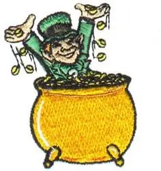Leprechaun Embroidery Design Warranty Included