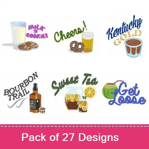 Wanna Cuppa? Embroidery design pack by Ann The Gran, Embroidery Packs on EmbroideryDesigns.com Popular