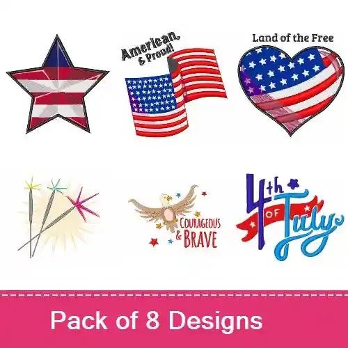Proud American Embroidery design pack by Ann The Gran, Embroidery Packs on EmbroideryDesigns.com Viral